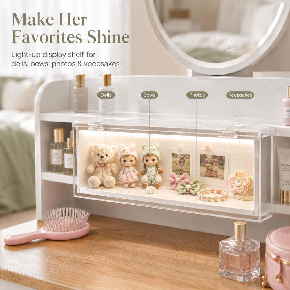 Perfect Gift for Her, Round Wo - огляд і ціна Beauty Makeup Vanity Set