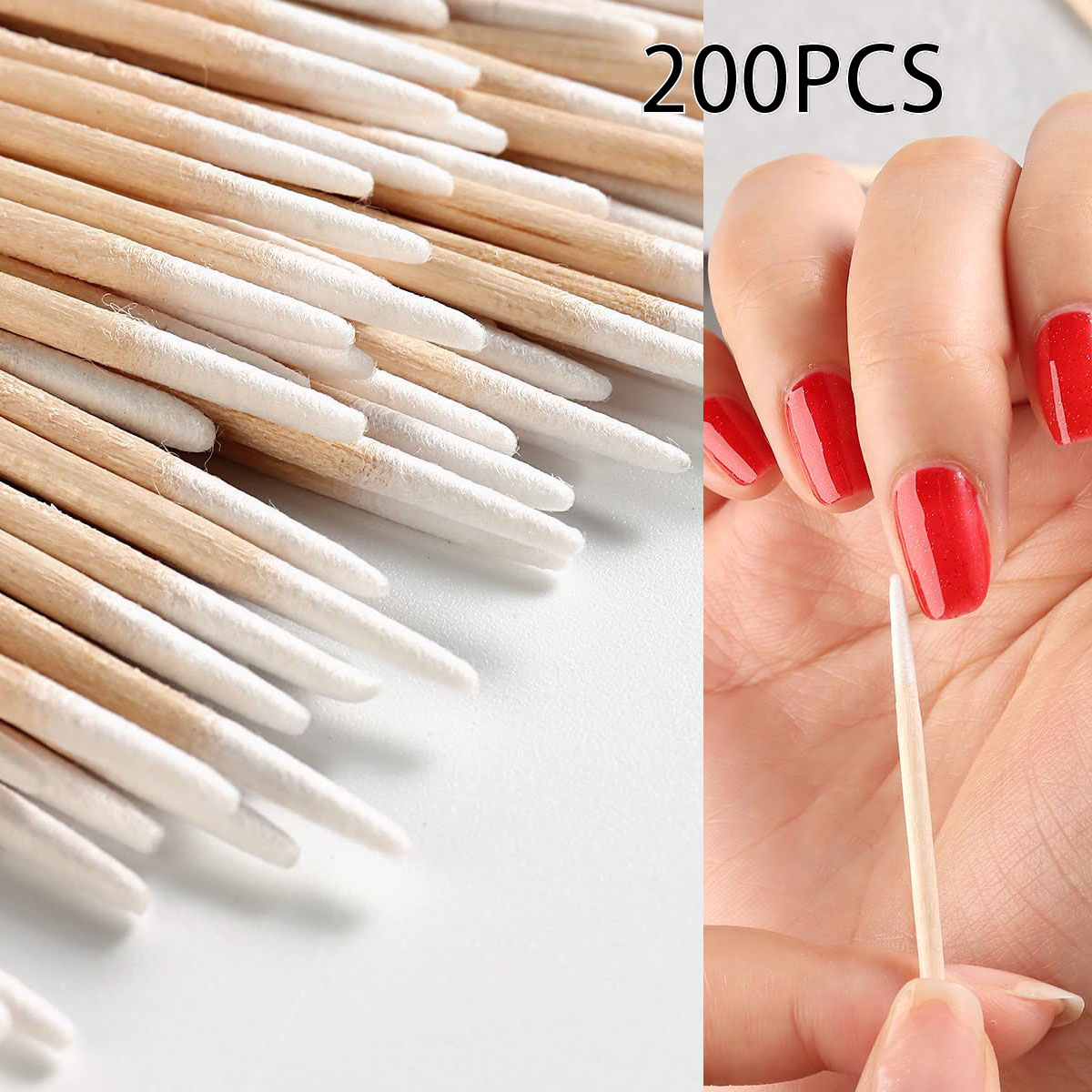 200pcs Nails Art Wood Cotton S - огляд і ціна Contour Palette Stick