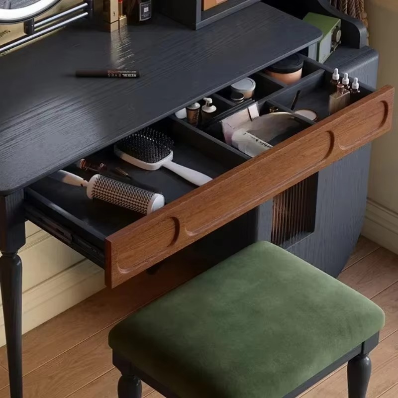 Italian Black Vanity Table Dra - огляд і ціна Beauty Makeup Vanity Set